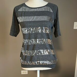 Grey sequin blouse